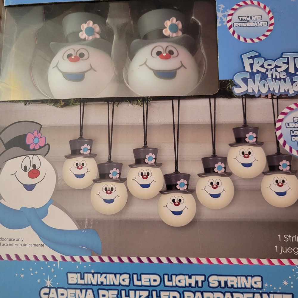 Gemmy Frosty the Snowman Blinking LED String Lights
